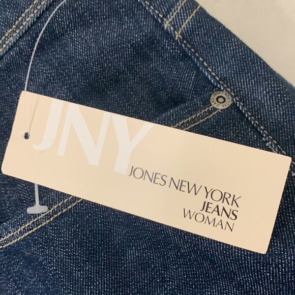 Jones New York Jeans Woman’s Sz 24W Stretch Bootcut Denim 5 Pocket Inseam 33 NEW - Picture 2 of 6